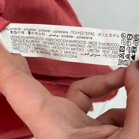 Zara Women's Pink Oversized Silky Flowy Midi Dress Size Small - Picture 11 of 11